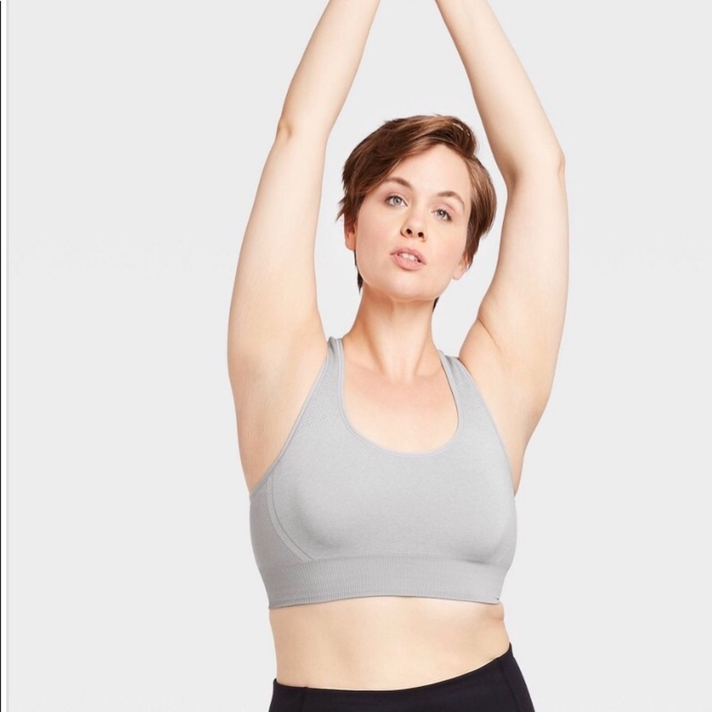 Plus Size  Med Support Seamless Racerback Bra